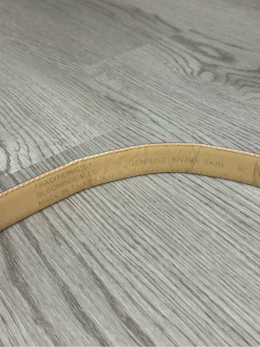 Bloomingdale's Genuine Snake W Full Grain Lining Belt